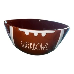 Rae Dunn FOOTBALL Superbowl Bowl  New‎ 2021 Party Serving Retired NFL Tailgate